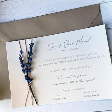Invitación de Boda con Flores a Elegir