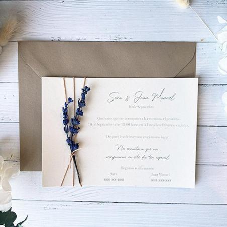 Invitación de Boda con Flores a Elegir