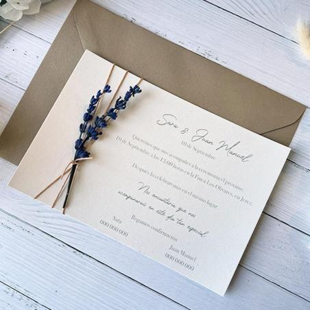 Invitación de Boda con Flores a Elegir