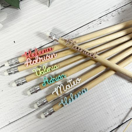 Lápices personalizados con nombres de colores