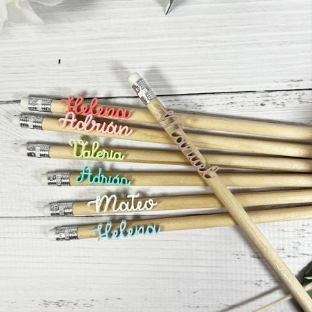 Lápices personalizados con nombres de colores