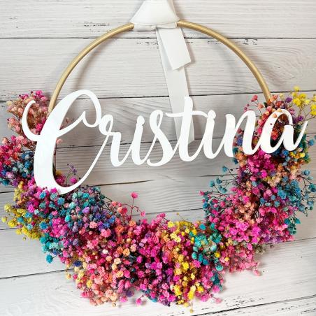 Bastidor de Paniculata Multicolor con nombres