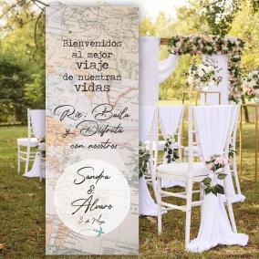Banner Boda Mapa Avión