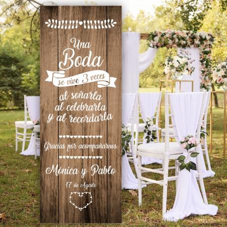 Cartel Una Boda se Vive 3 Veces