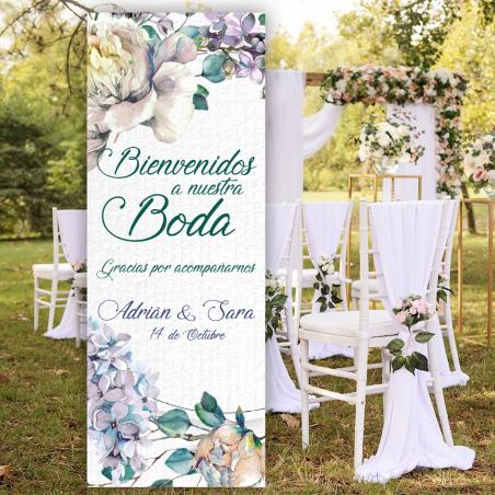 Cartel para Boda Elegante con Soporte