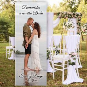 cartel boda personalizado bienvenida