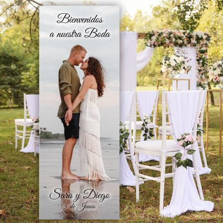 cartel boda personalizado bienvenida
