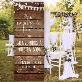 Banner divertido para bodas