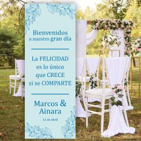 Cartel Bienvenida Inspiración Azul