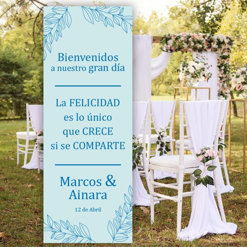 Cartel Bienvenida Inspiración Azul