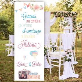 Cartel Bienvenida Viaje Bonita