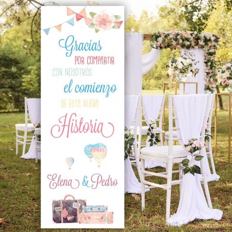 Cartel Bienvenida Viaje Bonita