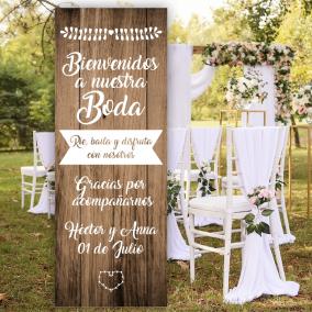 Cartel de Bienvenida para Boda Original