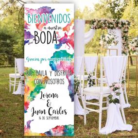 Cartel para Boda Viajera Divertido