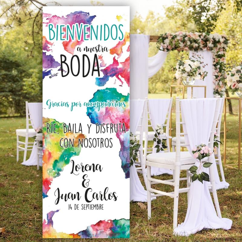 Cartel para Boda Viajera Divertido
