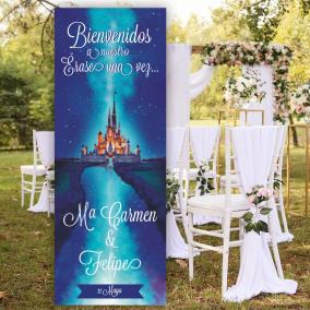 Cartel Bienvenida Castillo Disney
