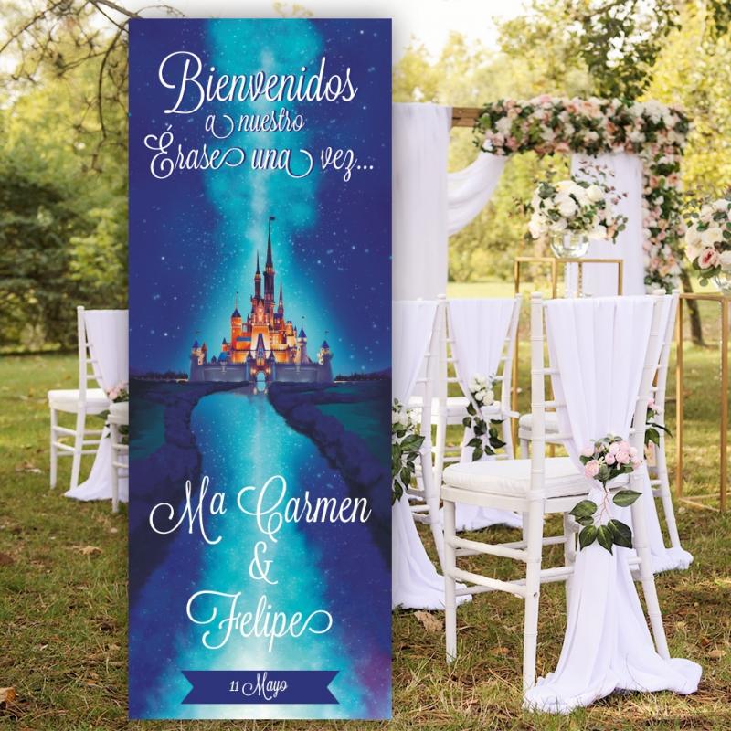 Cartel Bienvenida Castillo Disney