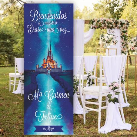 Cartel Bienvenida Castillo Disney