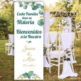 Banner para Boda Eucalipto