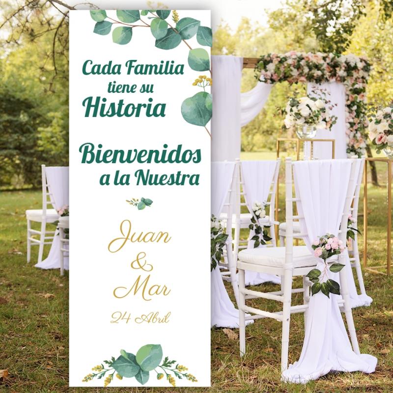Banner para Boda Eucalipto