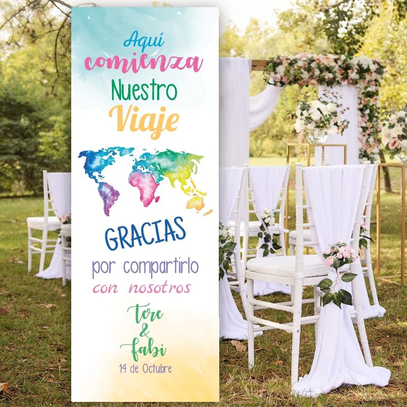 Cartel Bienvenida Travel