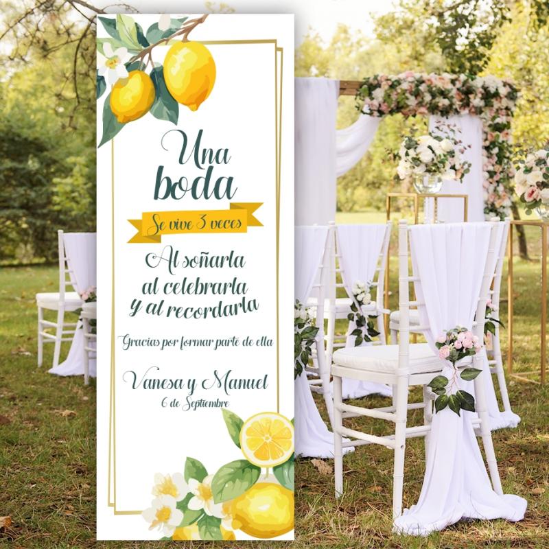 Cartel de Boda Limones