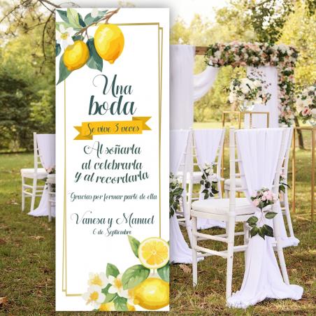 Cartel de Boda Limones