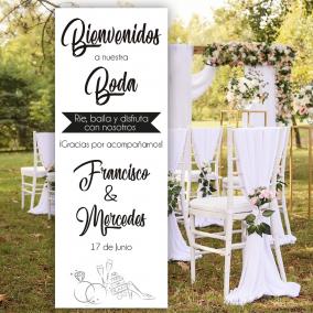 Cartel Sencillo para Boda