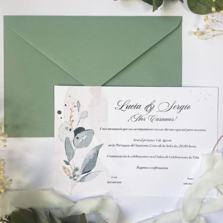 Invitación de Boda Elegante Floral
