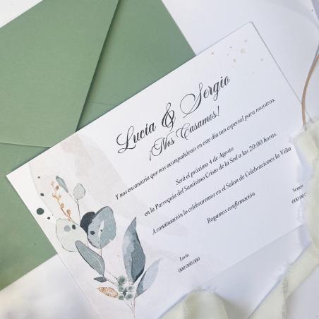 Invitación de Boda Elegante Floral