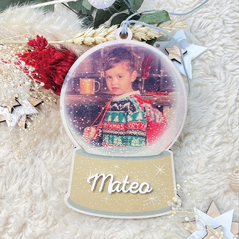 Bola con Foto de Nieve Personalizada