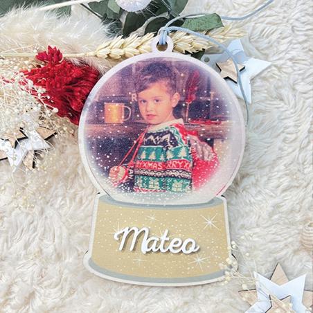 Bola con Foto de Nieve Personalizada