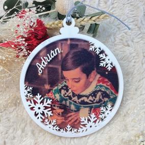 Bola Copos con Foto de Navidad 2