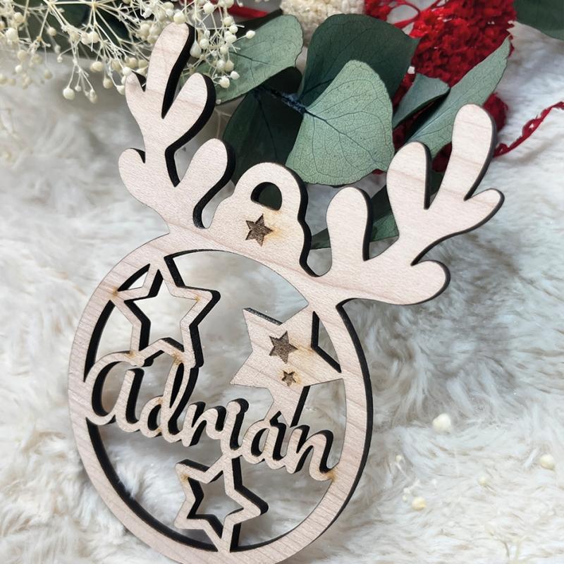 Bola de Reno de Madera para navidad