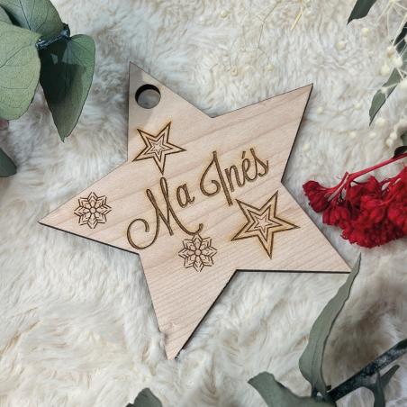 Estrella de Madera navidad Personalizada