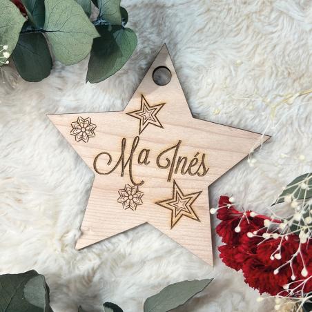 Estrella de Madera navidad Personalizada