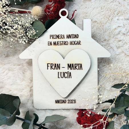Casita de Navidad con corazón Personalizada