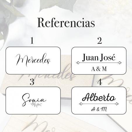 Placa Grabada con el nombre del invitado