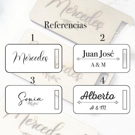 Placa personalizada con nombre para decorar