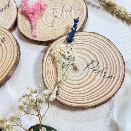 Rodaja de madera personalizada con nombres