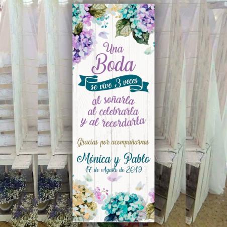 Banner una boda se vive 3 veces