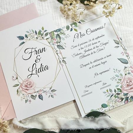 Invitación Elegante Rosa