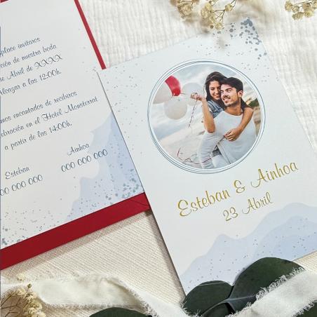 Invitacion de boda con foto