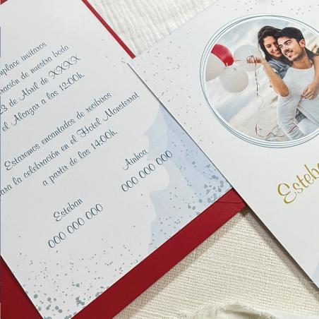 Invitacion de boda con foto