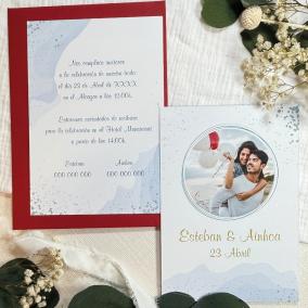 Invitacion de boda con foto