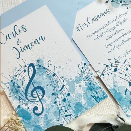 Invitación Notas Musicales