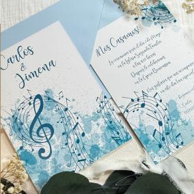 Invitación Notas Musicales