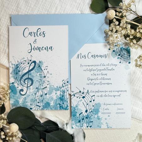 Invitación Notas Musicales