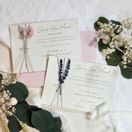 Invitación de Boda con Flores a Elegir