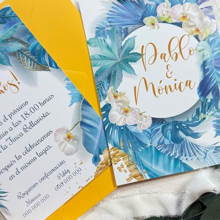 Invitación de Boda Tropical
